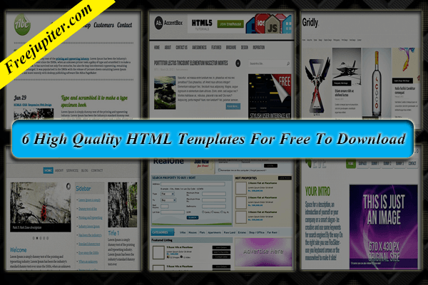 High Quality HTML Templates For Free To Download