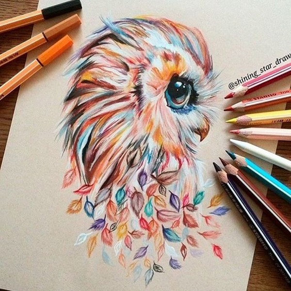 40 Creative And Simple Color Pencil Drawings Ideas