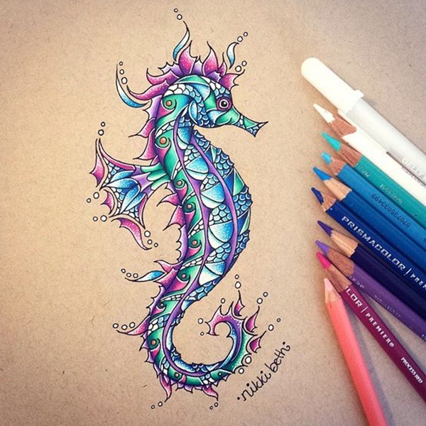 40 Creative And Simple Color Pencil Drawings Ideas