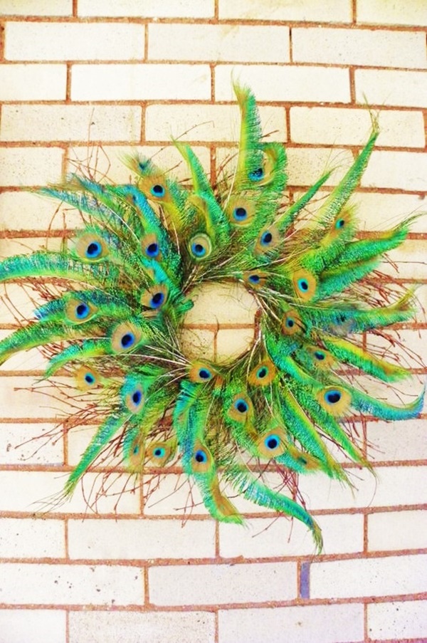 Peacock-Feather-Wall-Decor-Ideas