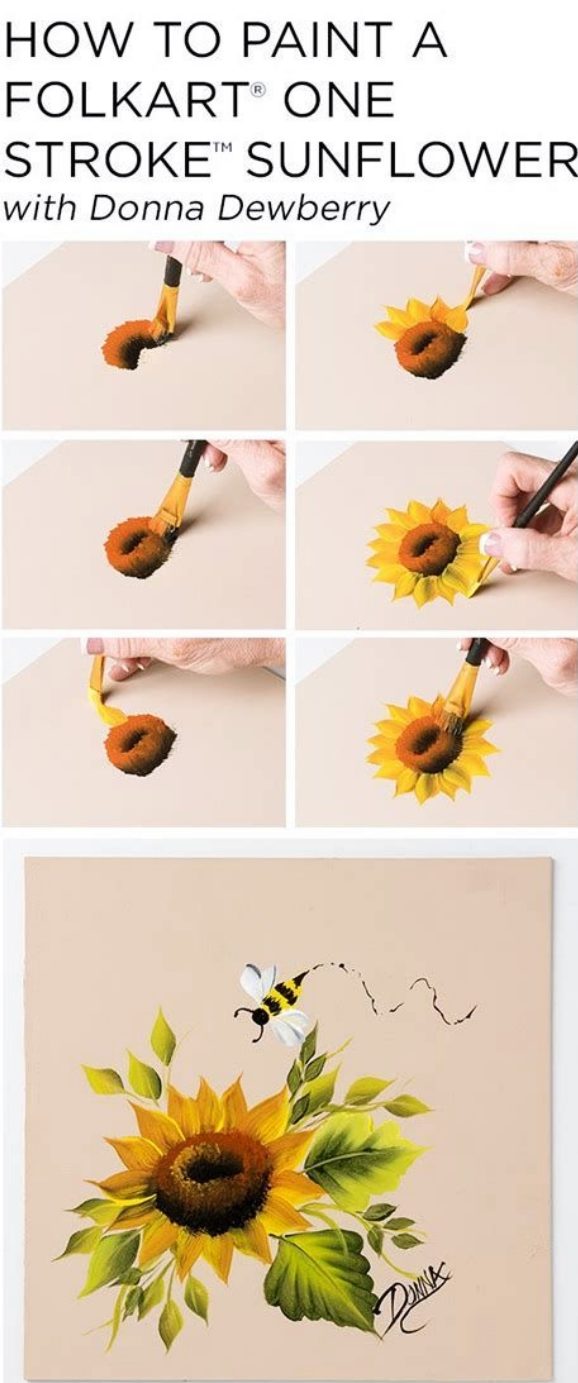 painting step tutorials beginners watercolour watercolor paint paintings sunflower episodic quick canvas drawing source painters flower choose board paints