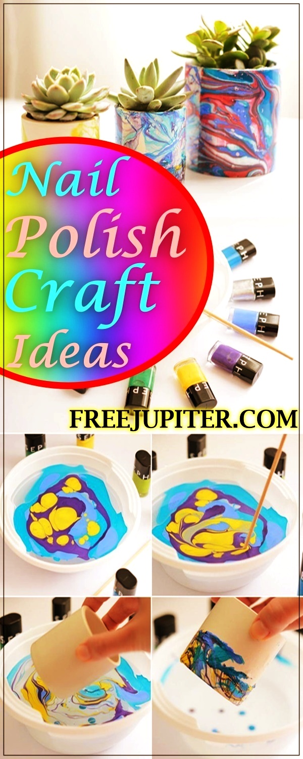 Dazzling And Cheerful Nail Polish Craft Ideas