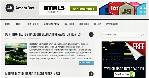 AccentBox - Free Html Template