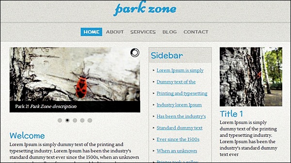 Park Zone - Free Html Template