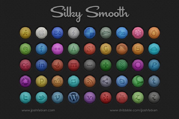 Silky Smooth Social Icons - social media icon