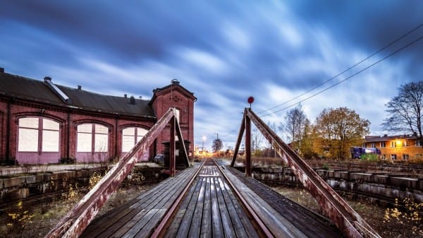 Old Railroad Yard HD Desktop Background