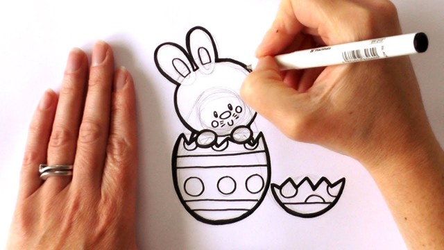 Funny Easter bunny Pictures and Images draw (1)
