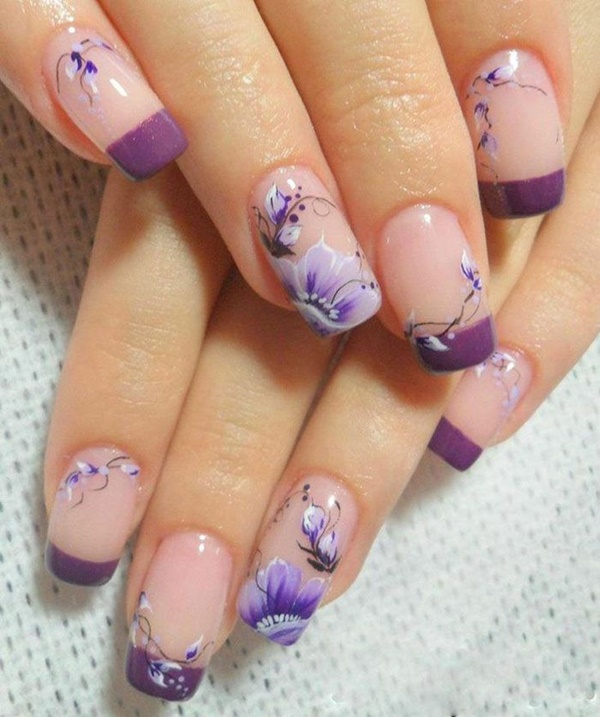 diy flower nail art design 14