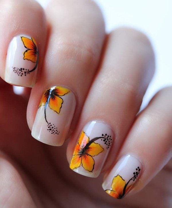 diy flower nail art design 16