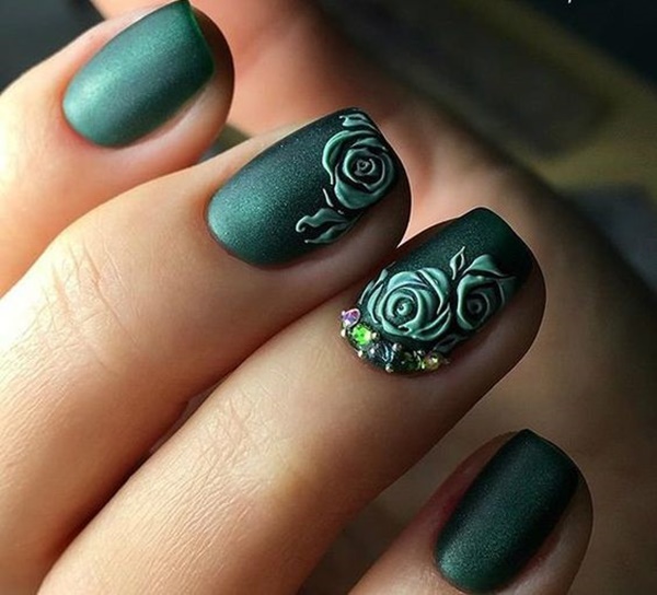 diy flower nail art design 4