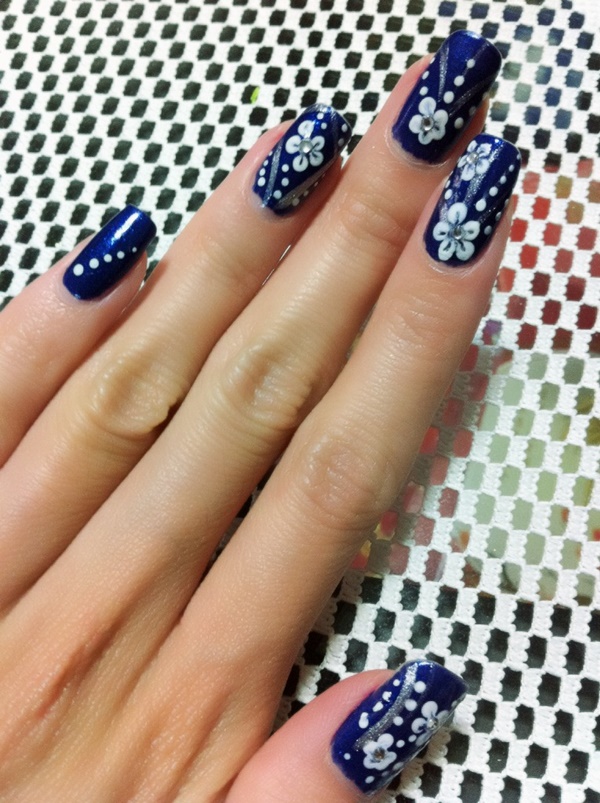 diy flower nail art design 7