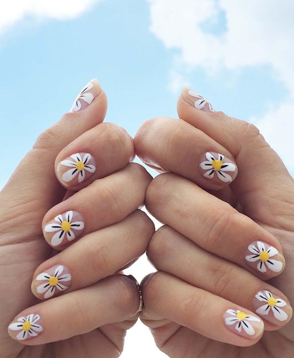 diy flower nail art design 8