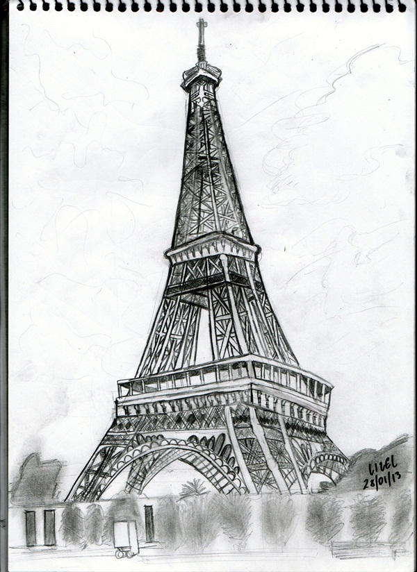 Easy Eiffel Tower Drawing Ideas To Try 14