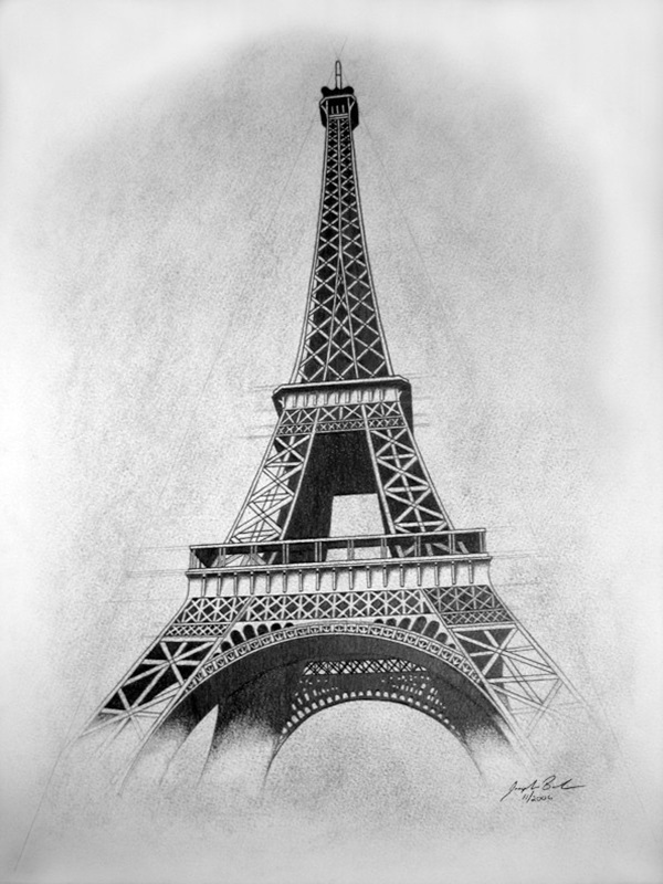Easy Eiffel Tower Drawing Idea To Try 2