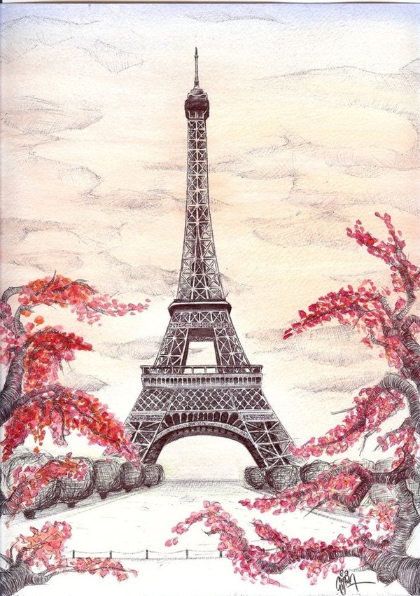 Easy Eiffel Tower Drawing Ideas To Try5