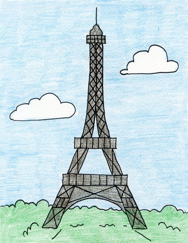 Easy Eiffel Tower Drawing Ideas To Try6