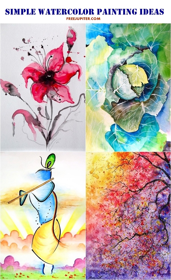 Simple Watercolor Painting Ideas50