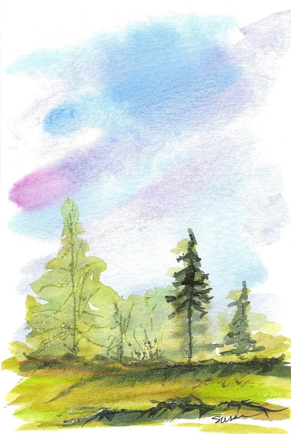 Simple Watercolor Painting Ideas28