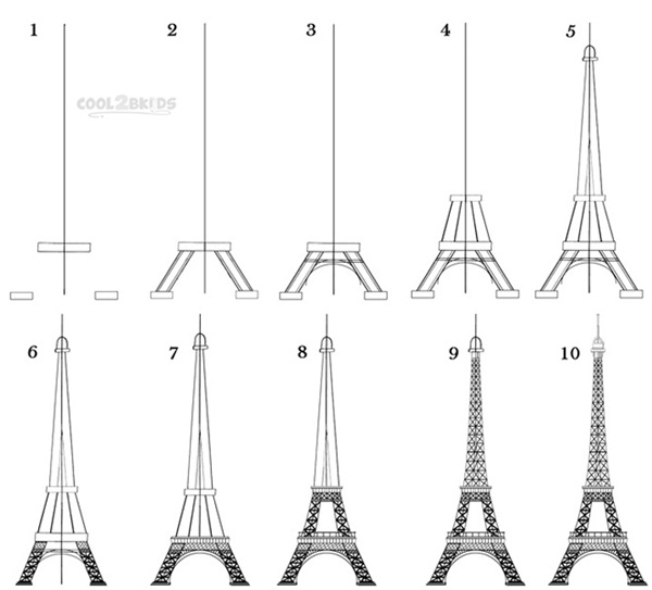 Easy Eiffel Tower Drawing Ideas To Try0
