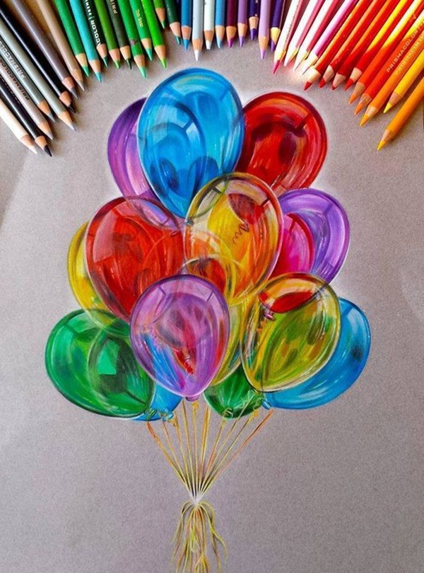 40 Creative And Simple Color Pencil Drawings Ideas