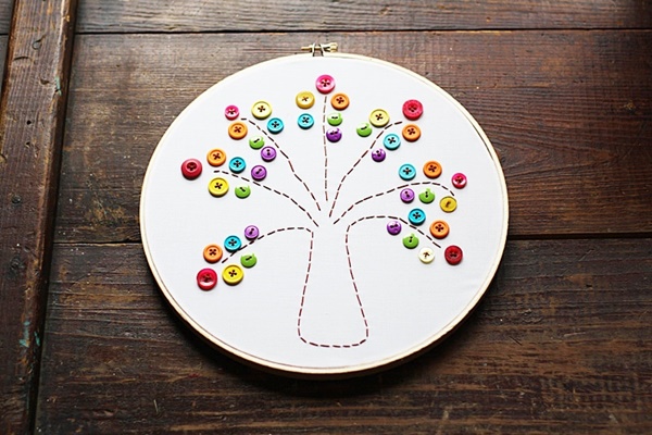 Decorative-And-Brilliant-Button-Art-And-Craft-Ideas