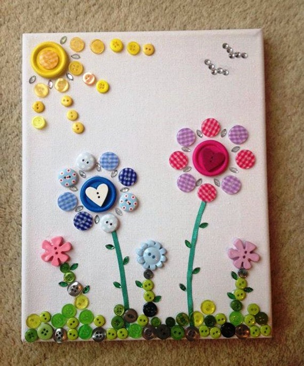 Decorative-And-Brilliant-Button-Art-And-Craft-Ideas