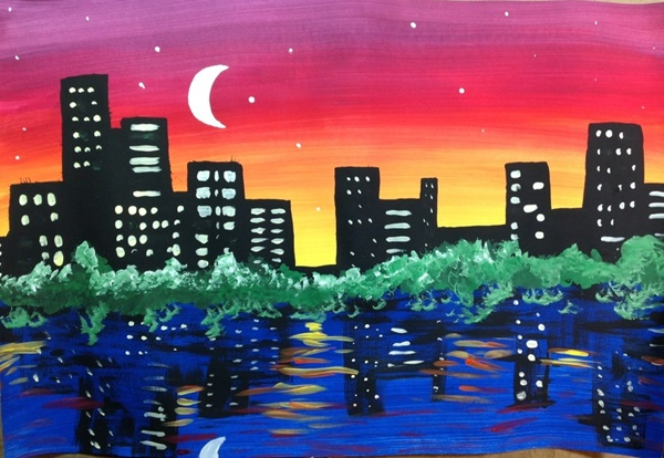 Cityscape-Painting-On-Canvas