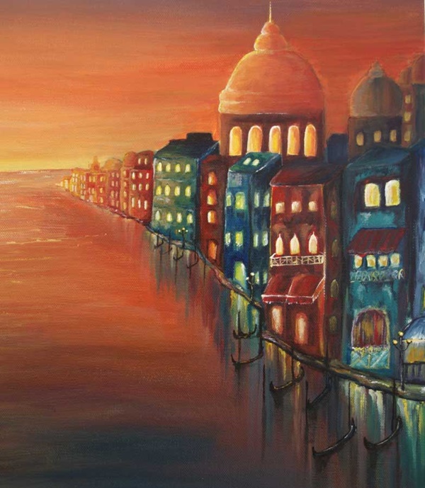 Cityscape-Painting-On-Canvas