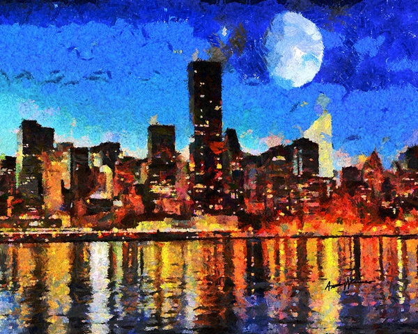 Cityscape-Painting-On-Canvas