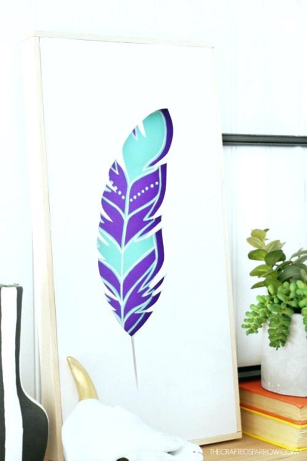 Peacock-Feather-Wall-Decor-Ideas