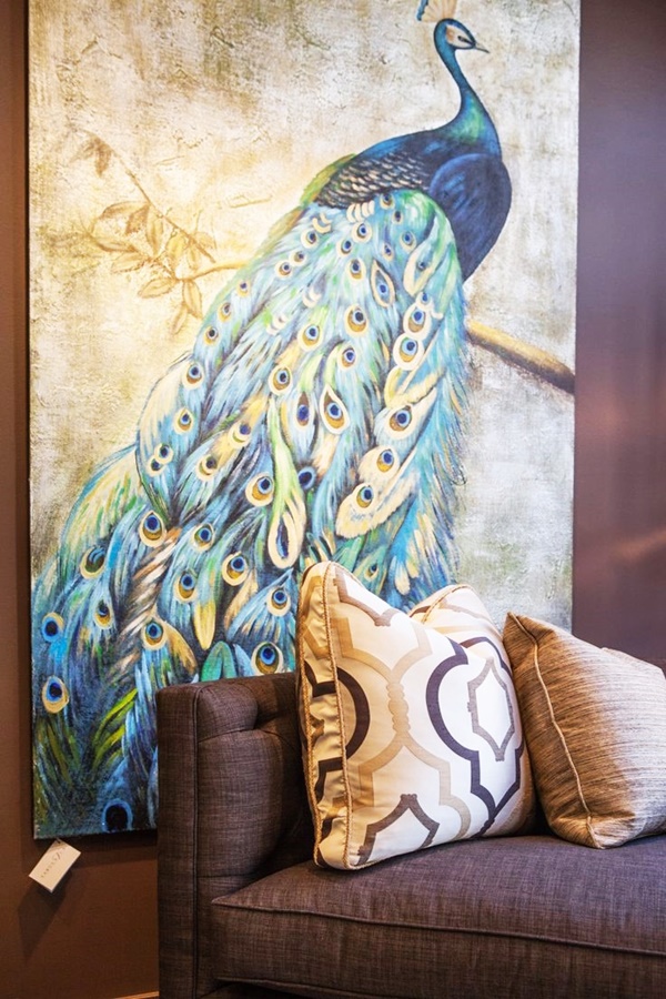 Peacock-Feather-Wall-Decor-Ideas