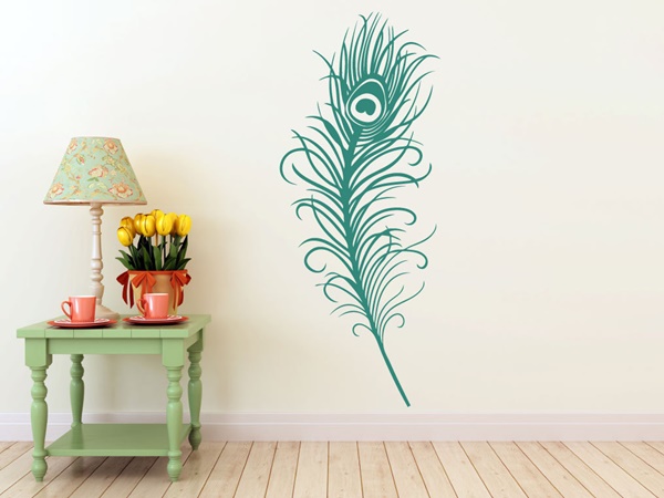 Peacock-Feather-Wall-Decor-Ideas