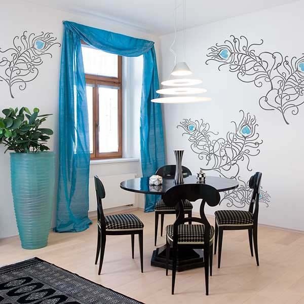 Peacock-Feather-Wall-Decor-Ideas