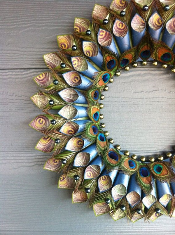 Peacock-Feather-Wall-Decor-Ideas