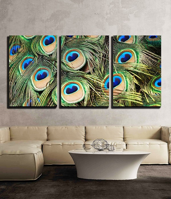 Peacock-Feather-Wall-Decor-Ideas