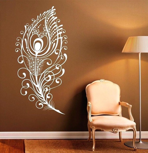 Peacock-Feather-Wall-Decor-Ideas