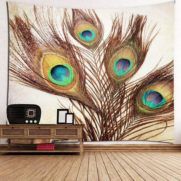 Peacock-Feather-Wall-Decor-Ideas