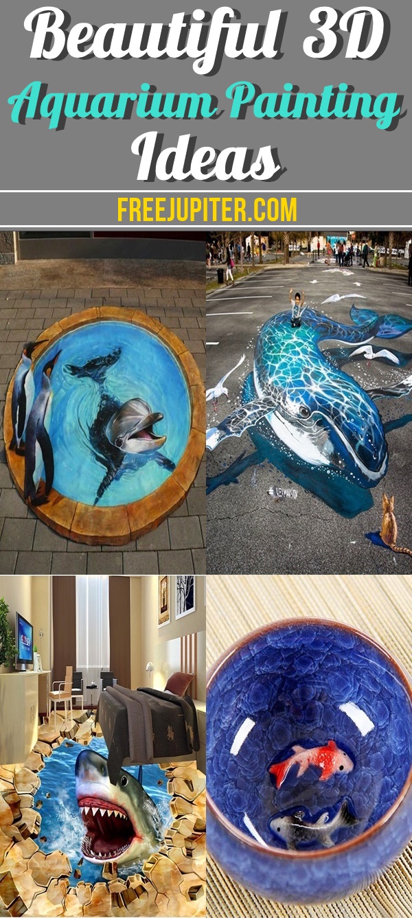 Beautiful 3D Aquarium Painting Ideas