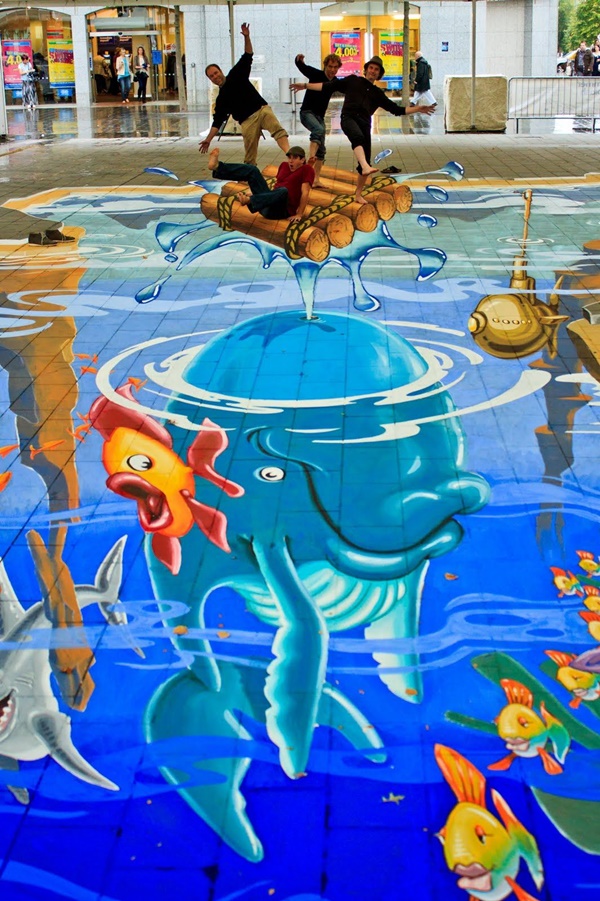 Beautiful 3D Aquarium Painting Ideas