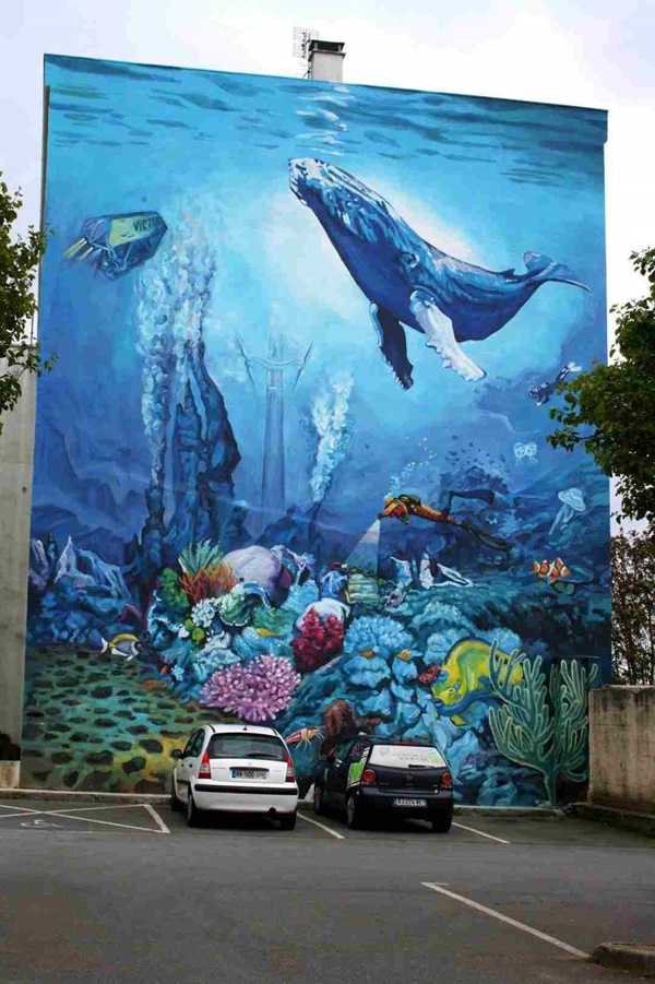 Beautiful 3D Aquarium Painting Ideas