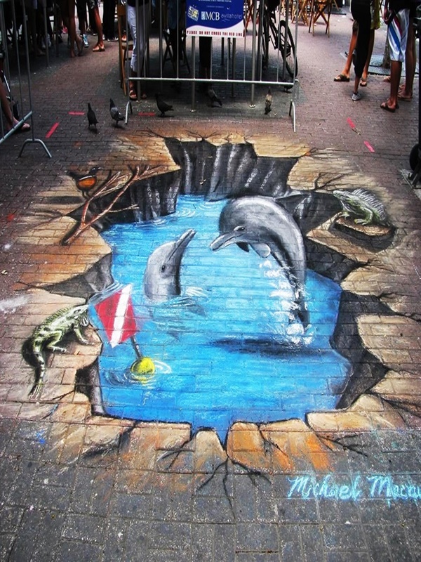 Beautiful 3D Aquarium Painting Ideas