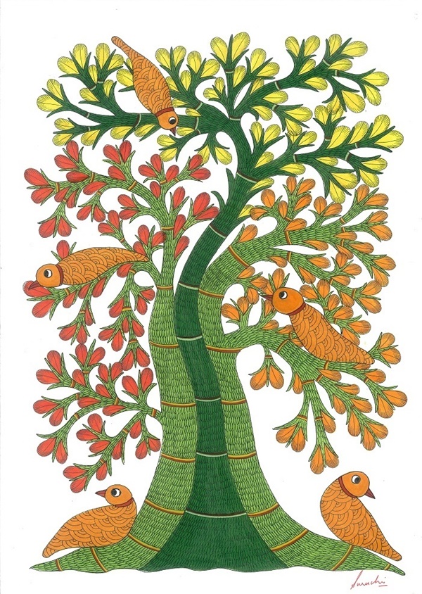 Simple And Easy Gond Painting Designs For Art Lovers