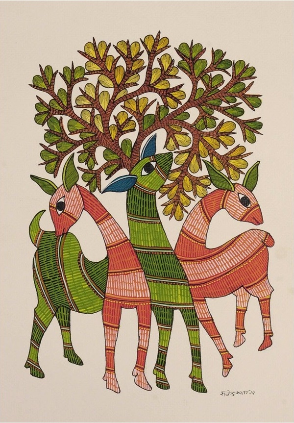 Simple And Easy Gond Painting Designs For Art Lovers