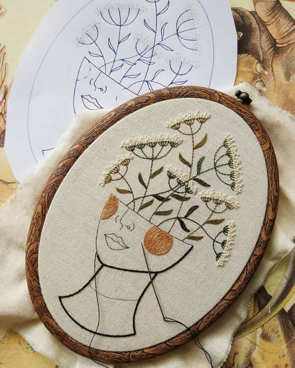 Needle Embroidery Painting Ideas For Beginners