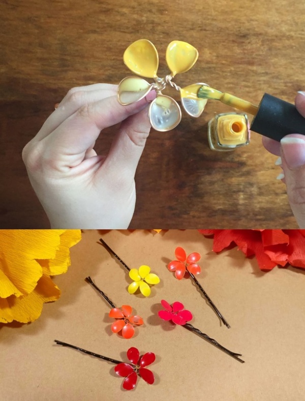 Dazzling And Cheerful Nail Polish Craft Ideas