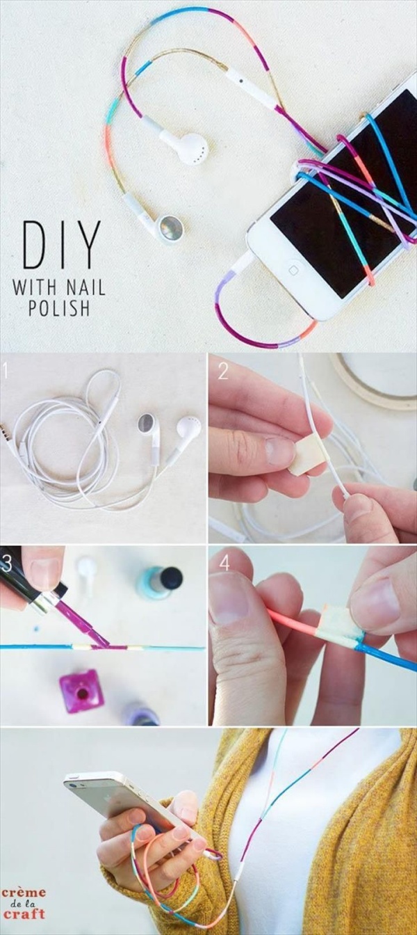 Dazzling And Cheerful Nail Polish Craft Ideas