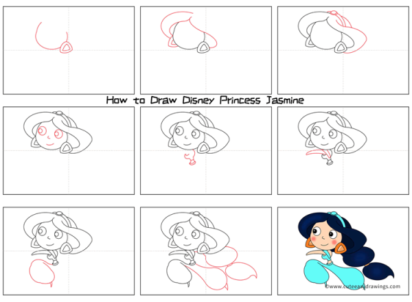 How to Draw Disney Princess? –Simple Disney Princess Drawing ideas
