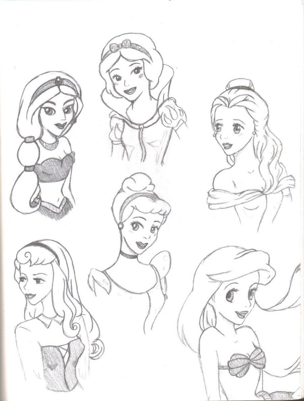 How to Draw Disney Princess? –Simple Disney Princess Drawing ideas