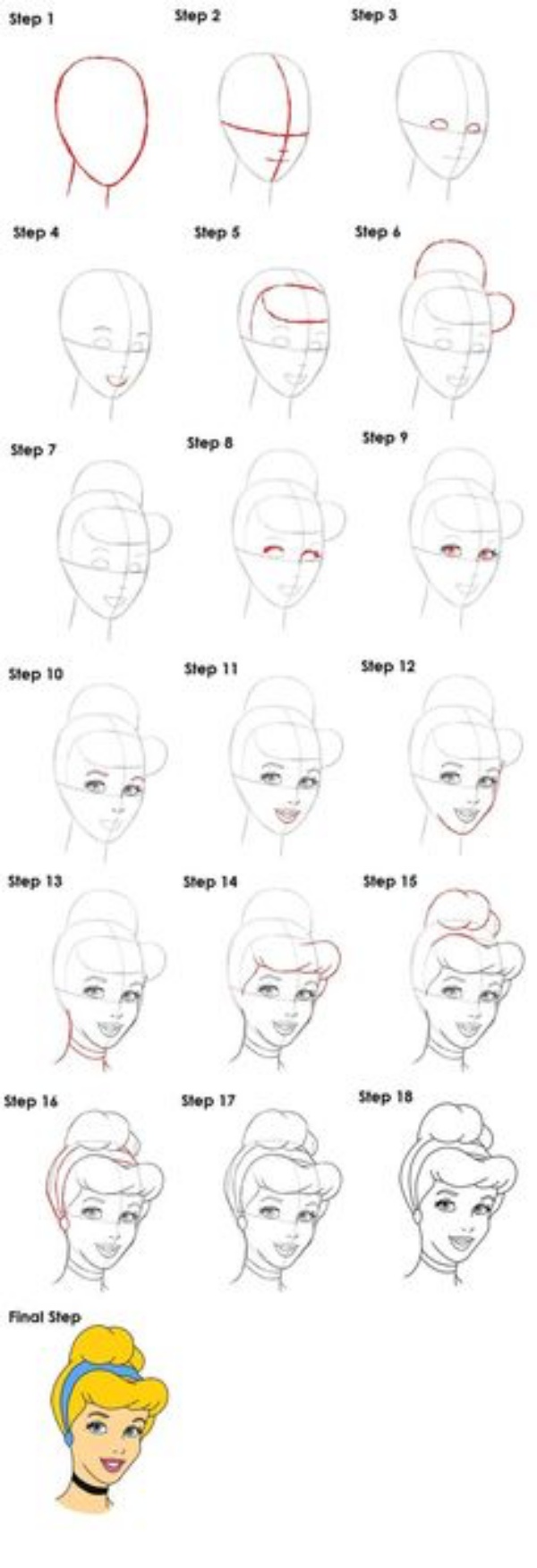 How to Draw Disney Princess? –Simple Disney Princess Drawing ideas