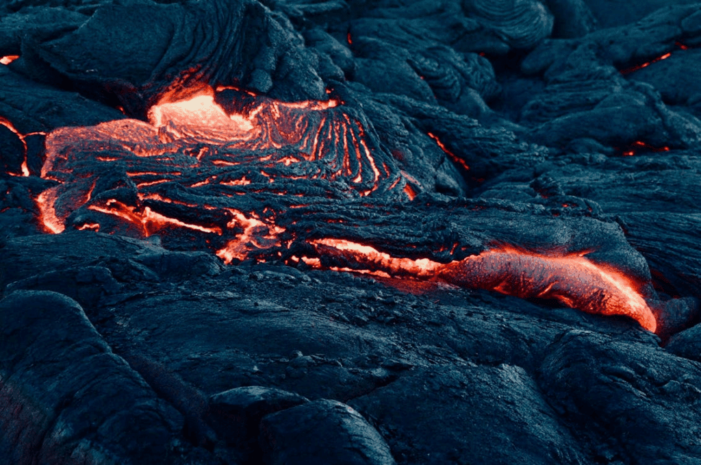 Lava Flowing from volcano